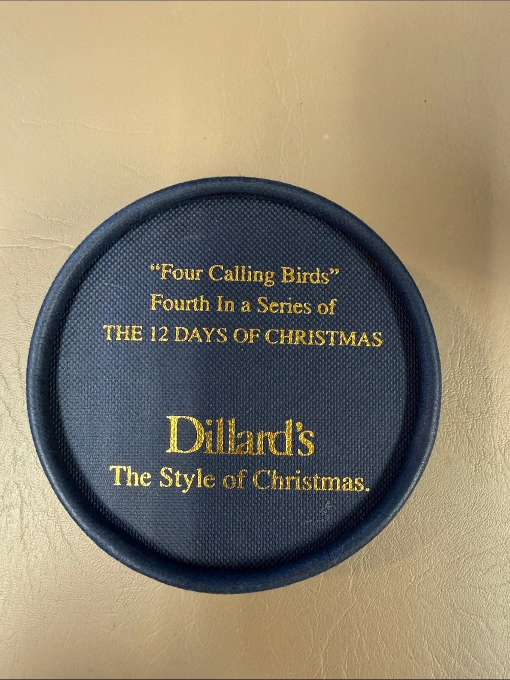 'Four Calling Birds' Red Hand-Painted Glass Ornament 2010